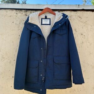 Abercrombie & Fitch Dark Blue Military Jacket